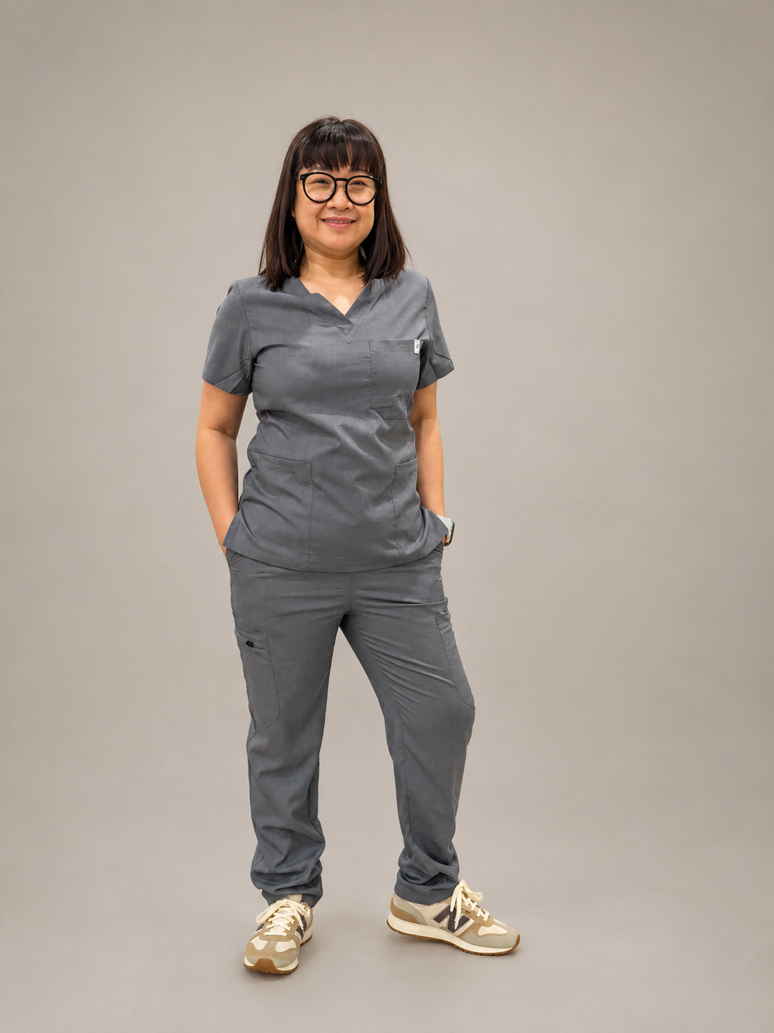 Jess Scrub Set- Graphite Grey  (Straight Leg Edition)