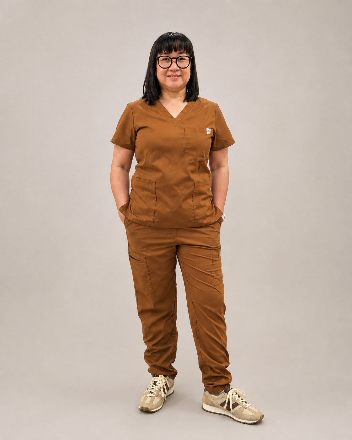Jess Scrub Set- Toffee Brown (Straight Leg Edition)