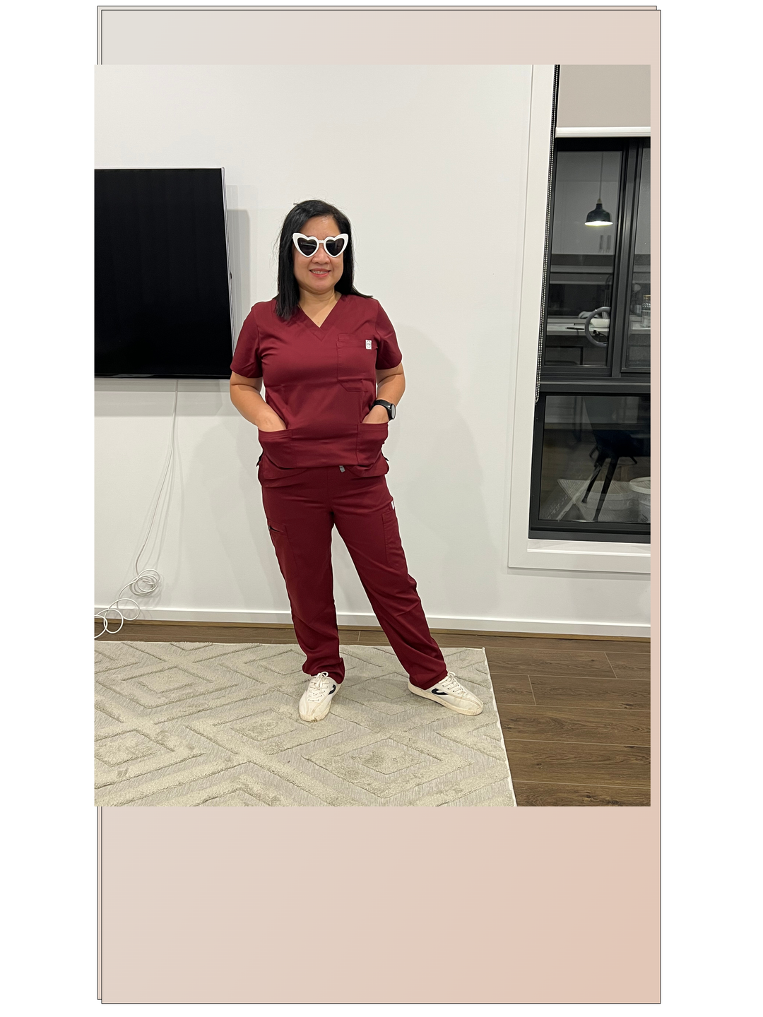 Jess Scrub Set- Maroon (Straight Leg Edition)