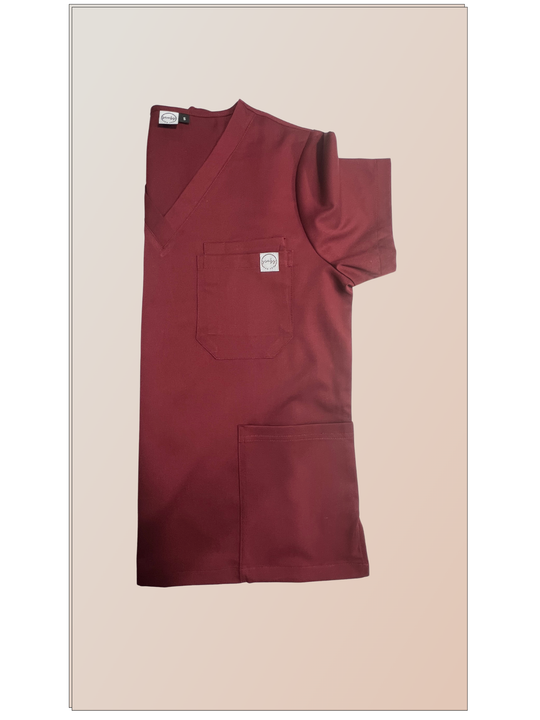 Jess Scrub Set- Maroon (Straight Leg Edition)