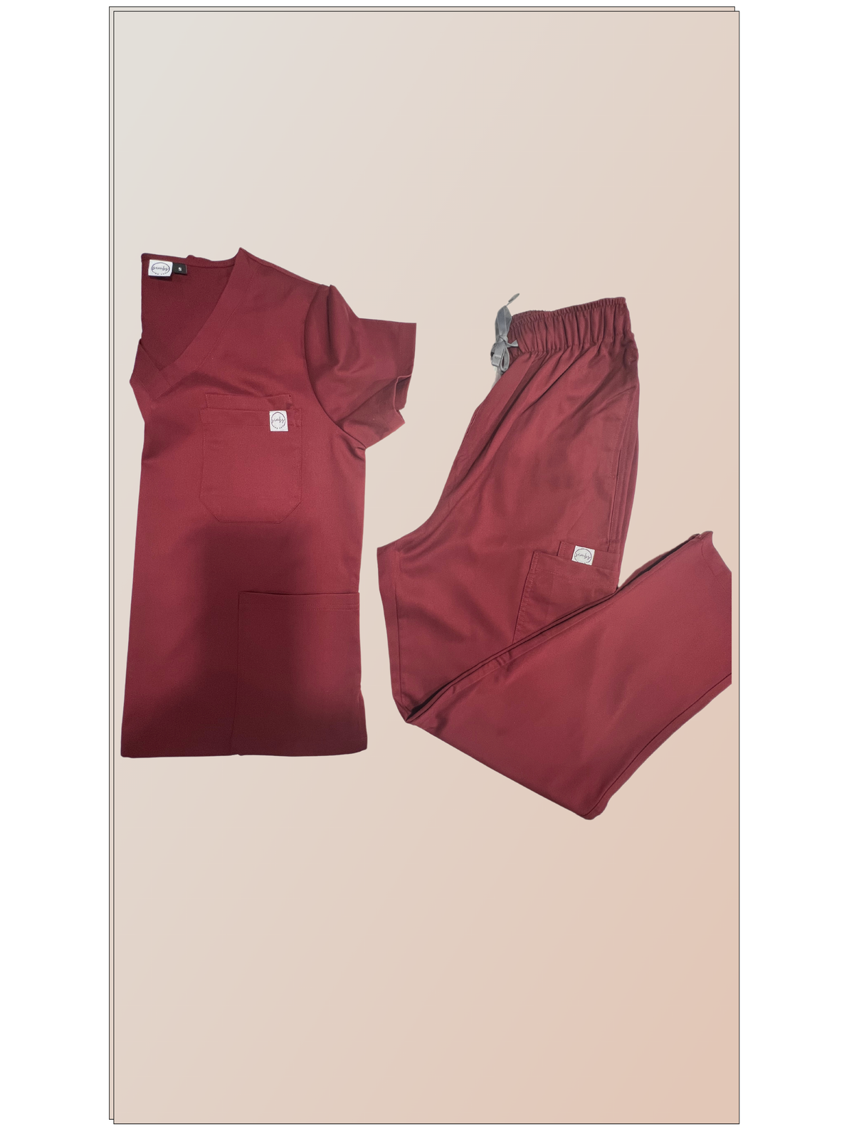 Jess Scrub Set- Maroon (Straight Leg Edition)