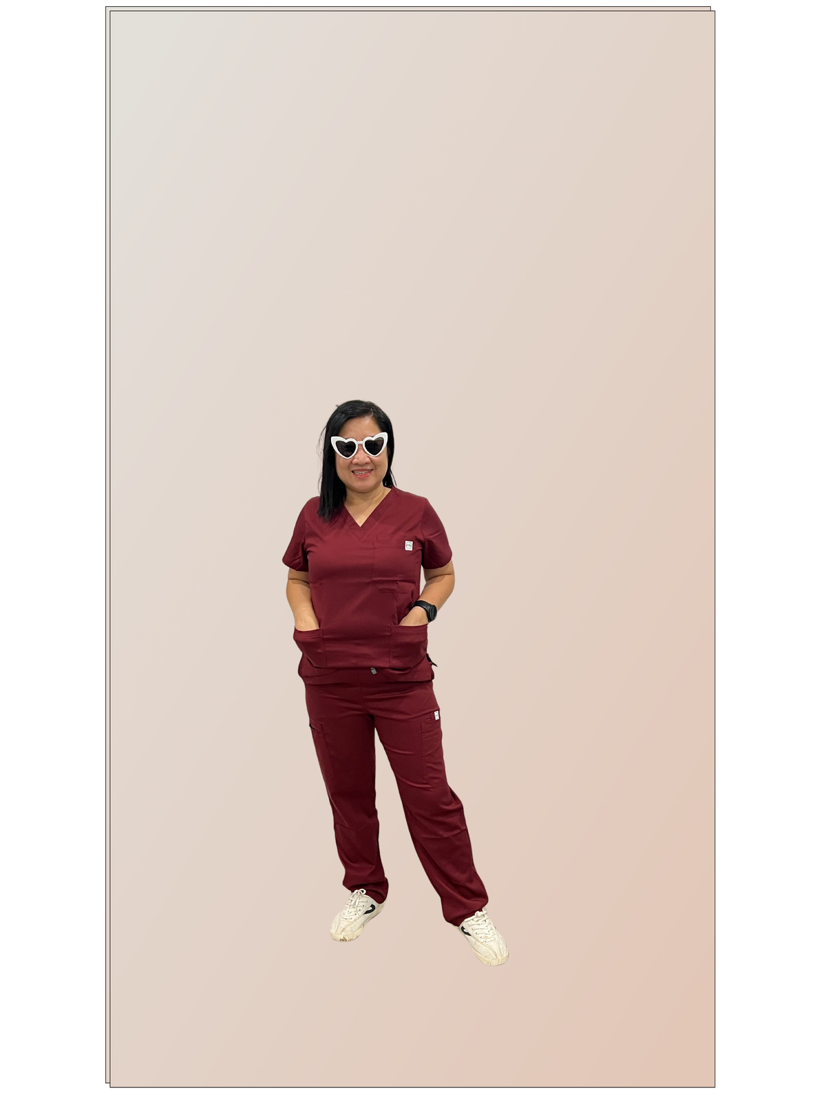 Jess Scrub Set- Maroon (Straight Leg Edition)