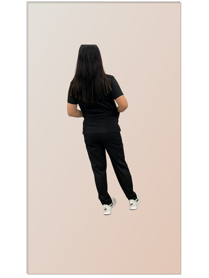Jess Scrub Set- Black (Straight Leg Edition)