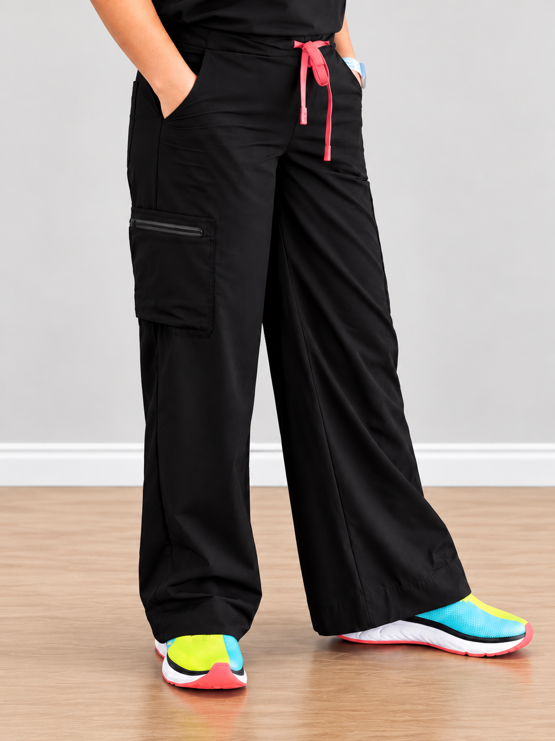 Trixie Wide Leg Pants- Black