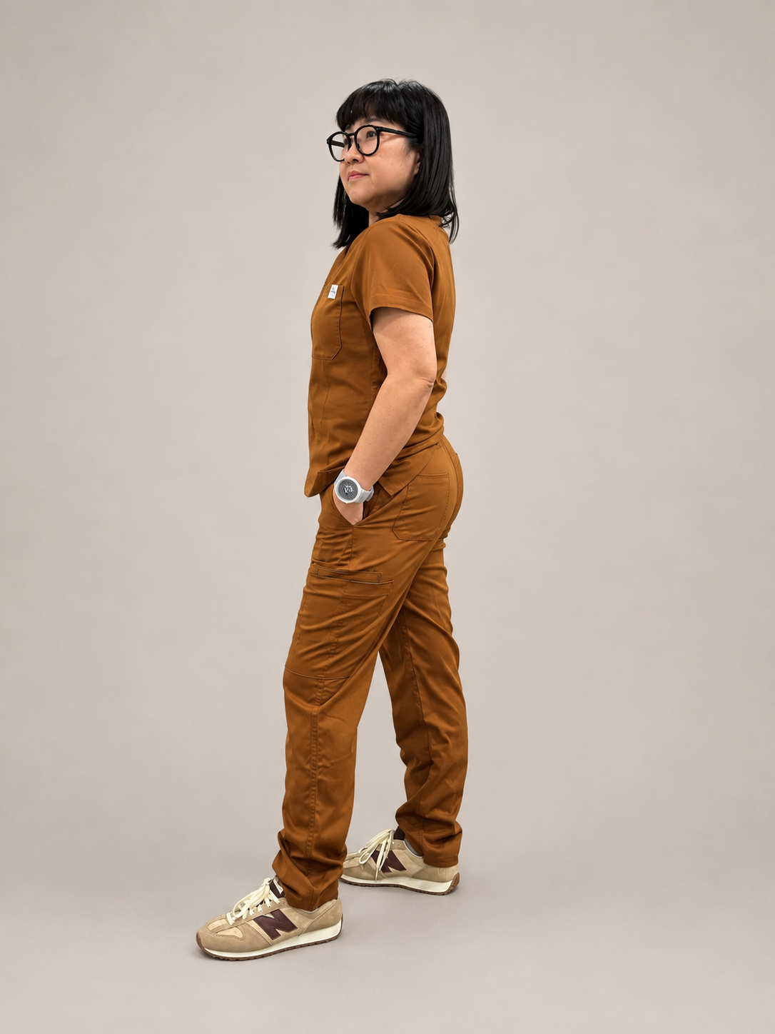 Jess Scrub Set- Toffee Brown (Straight Leg Edition)