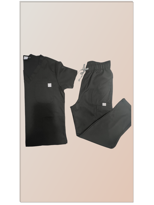 Jess Scrub Set- Black (Straight Leg Edition)