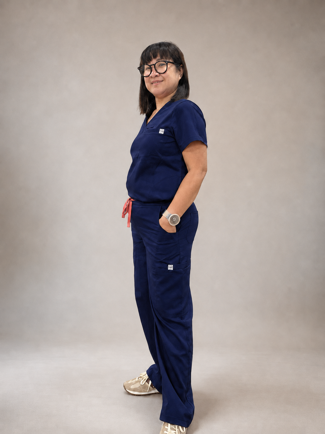 Trixie Scrub Set- Navy Blue (Wide-Leg  Edition)