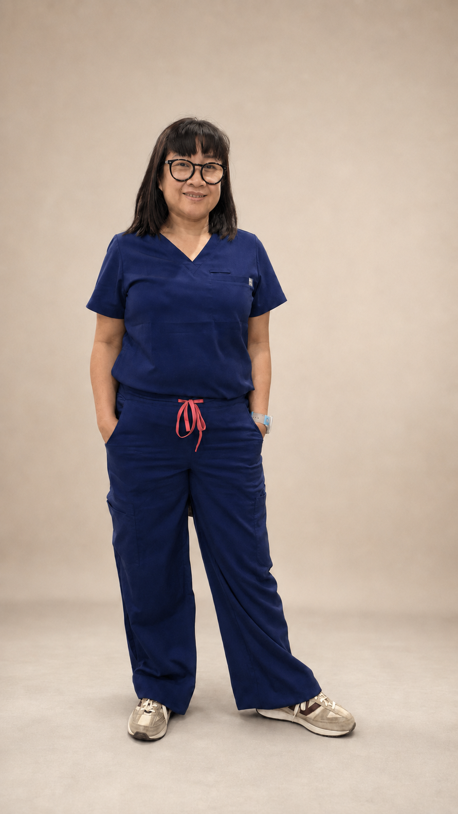 Trixie Scrub Set- Navy Blue (Wide-Leg  Edition)