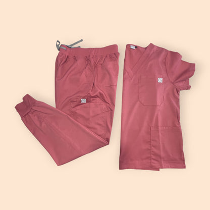 Jess Scrub Top- Rose Pink